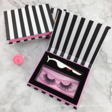 wholesale cruelty free mink fur eyelash extension private label mink lashes and tweezer box